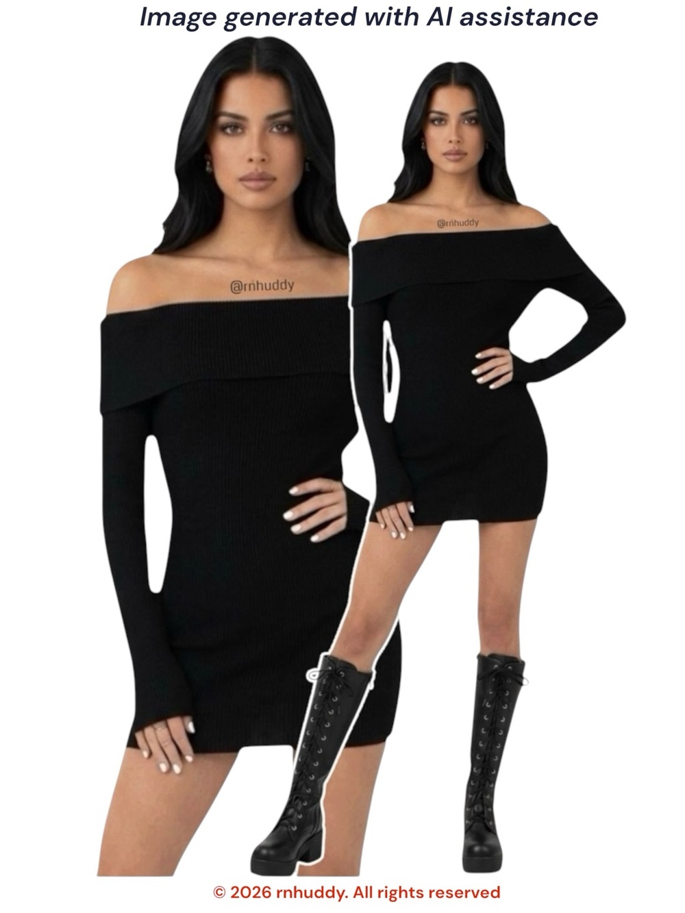 Edikted XS/S black ribbed off shoulder mini dress